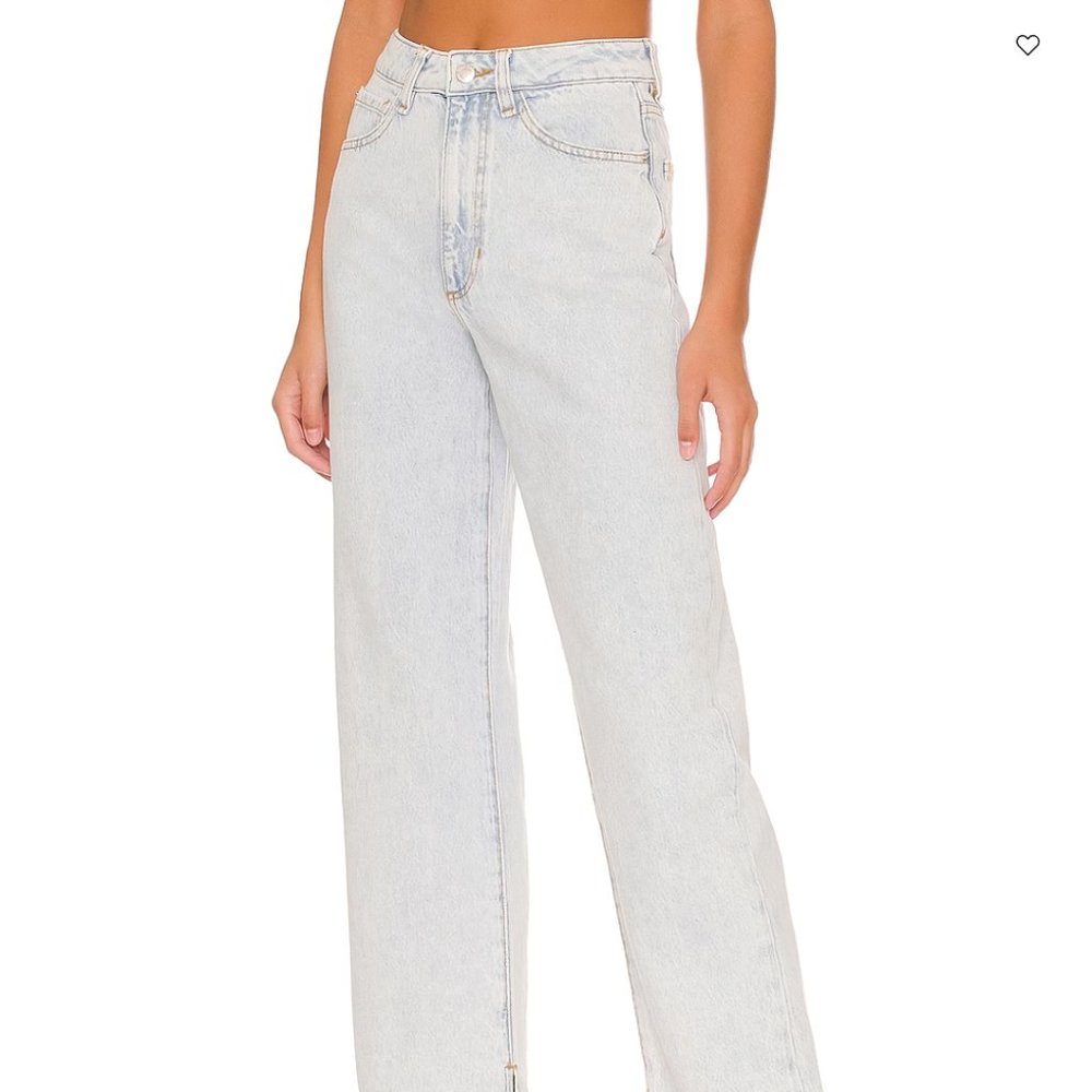 Mom Slit Straight Jean - Picture 1 of 13